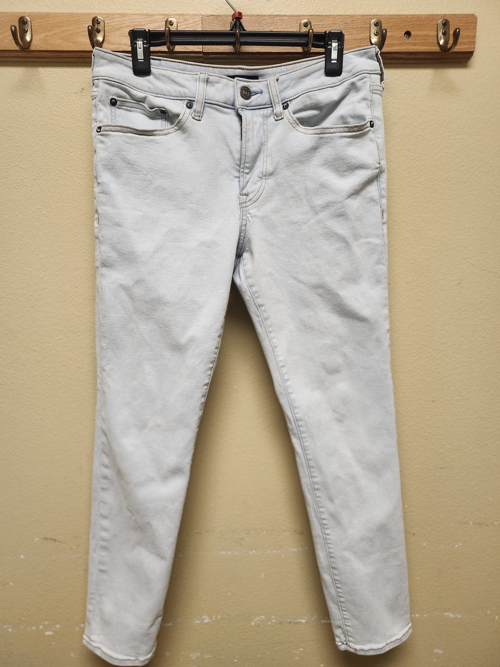Express Skinny Jeans White Waist 30 x 30